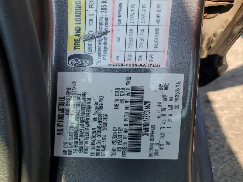2011 FORD FUSION SE  