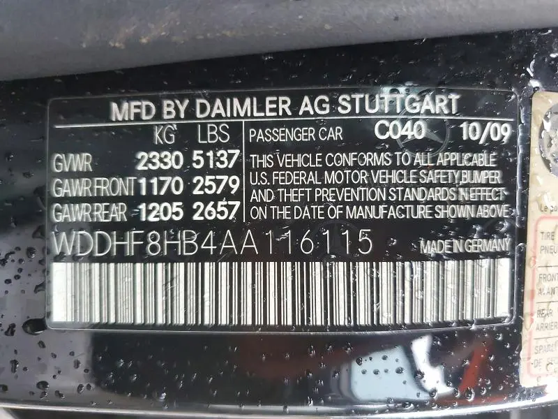 2010 MERCEDES-BENZ E 350 4MATIC  