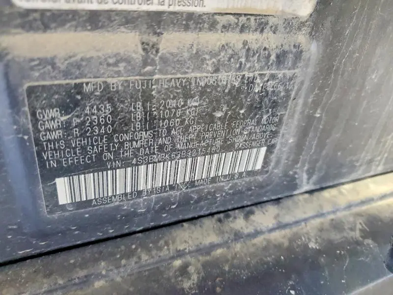 2011 SUBARU LEGACY 2.5I LIMITED  