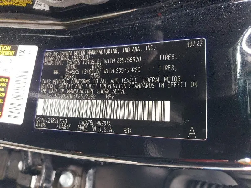 2023 TOYOTA HIGHLANDER XSE  
