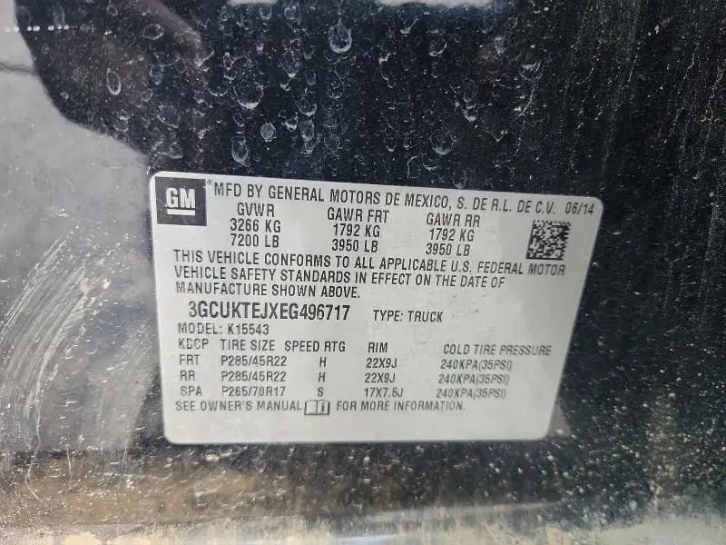 2014 CHEVROLET SILVERADO K1500 HIGH COUNTRY  