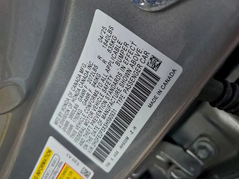 2025 HONDA CIVIC SPORT  