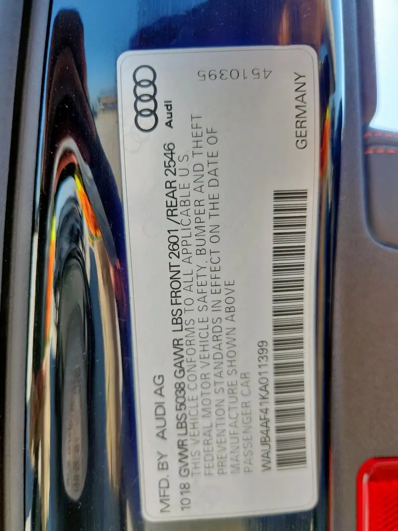 2019 AUDI S4 PREMIUM PLUS  