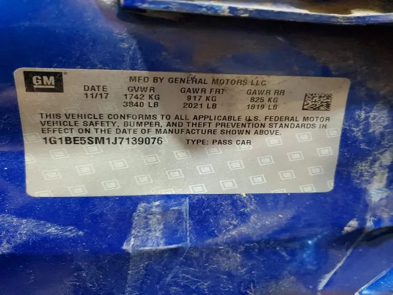 2018 CHEVROLET CRUZE LT  