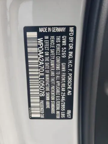 2018 PORSCHE PANAMERA 4  