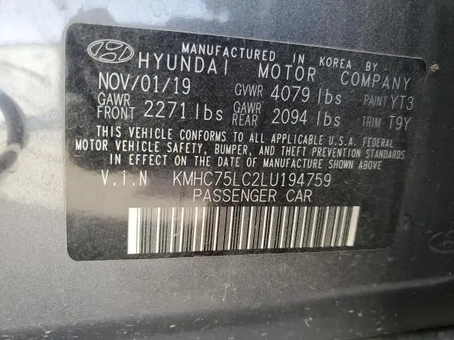2020 HYUNDAI IONIQ SE