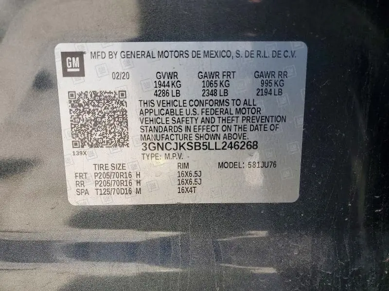 2020 CHEVROLET TRAX LS  