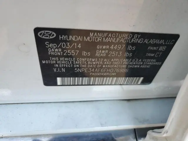 2015 HYUNDAI SONATA SPORT  