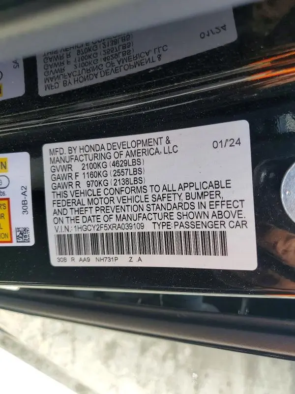 2024 HONDA ACCORD HYBRID SPORT  