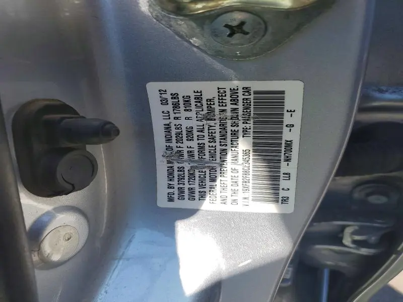 2012 HONDA CIVIC EX  