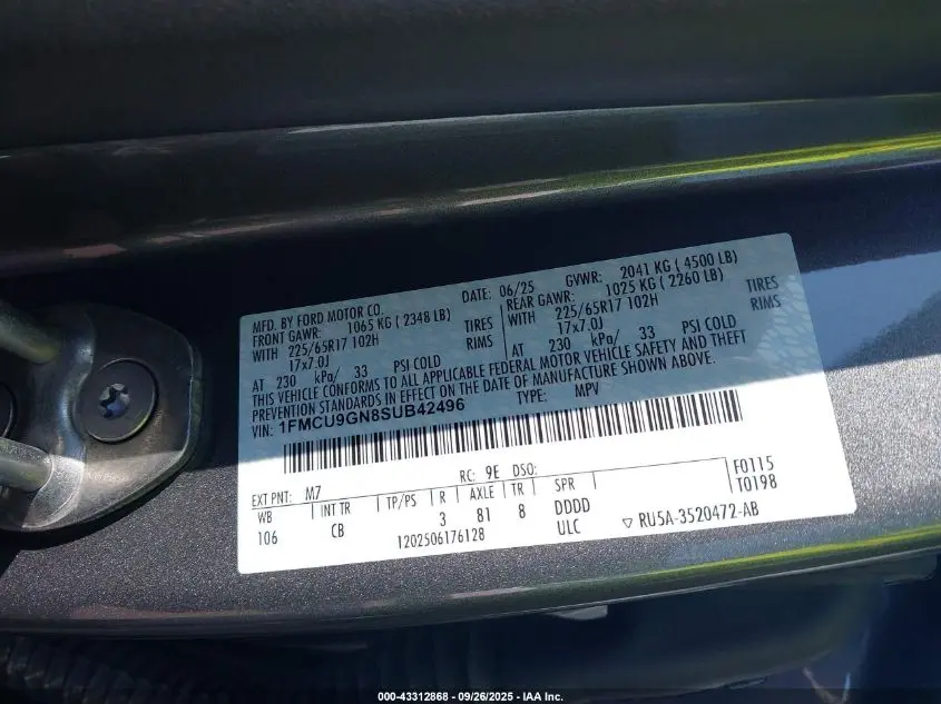 2025 FORD ESCAPE ACTIVE