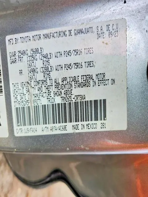 2023 TOYOTA TACOMA SR  