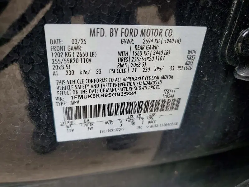 2025 FORD EXPLORER ST-LINE  