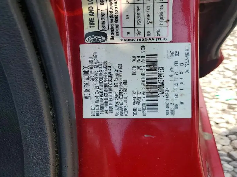 2011 FORD FUSION SE  
