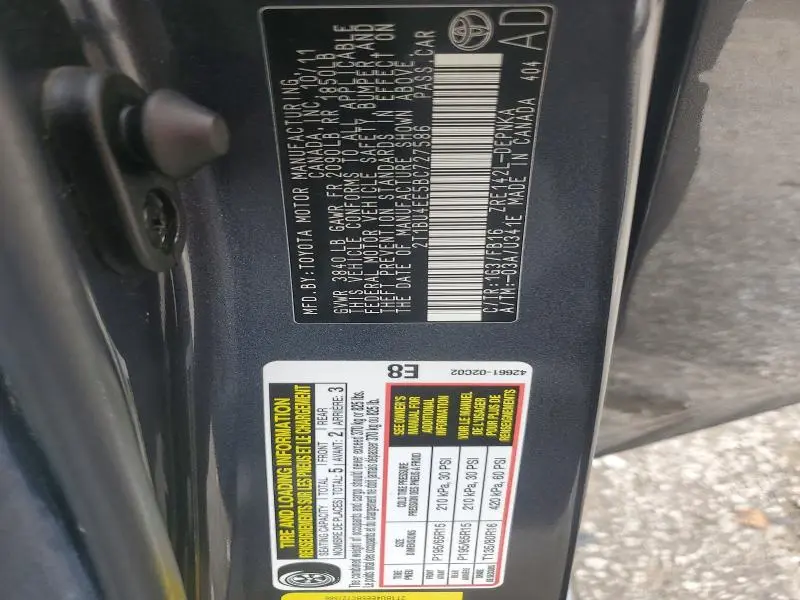 2011 TOYOTA COROLLA LE  