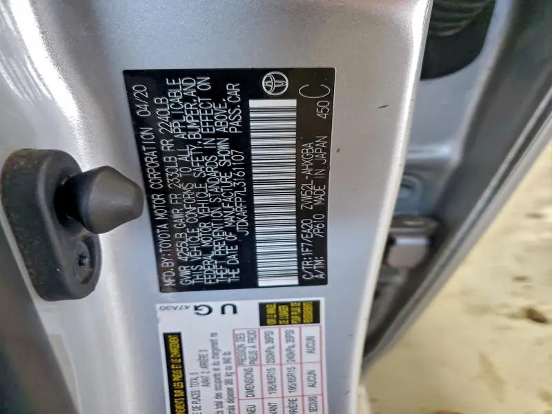 2020 TOYOTA PRIUS PRIME LE  