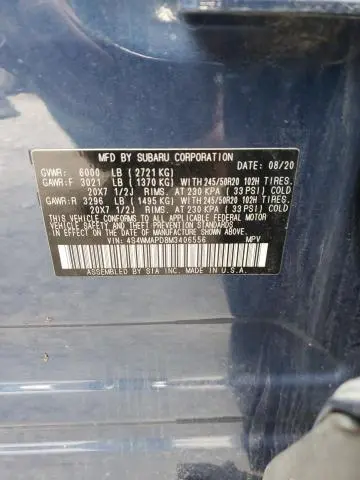 2021 SUBARU ASCENT LIMITED  