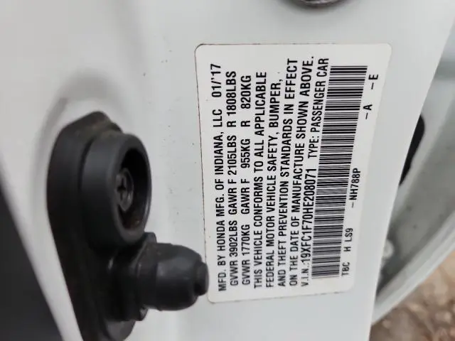 2017 HONDA CIVIC EXL  