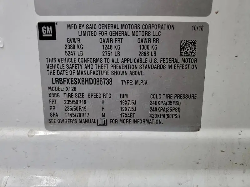 2017 BUICK ENVISION PREMIUM  