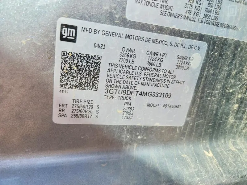 2021 GMC SIERRA K1500 SLT  