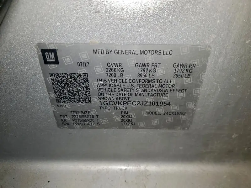 2018 CHEVROLET SILVERADO K1500 CUSTOM  