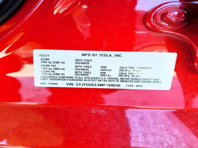 2021 TESLA MODEL Y   