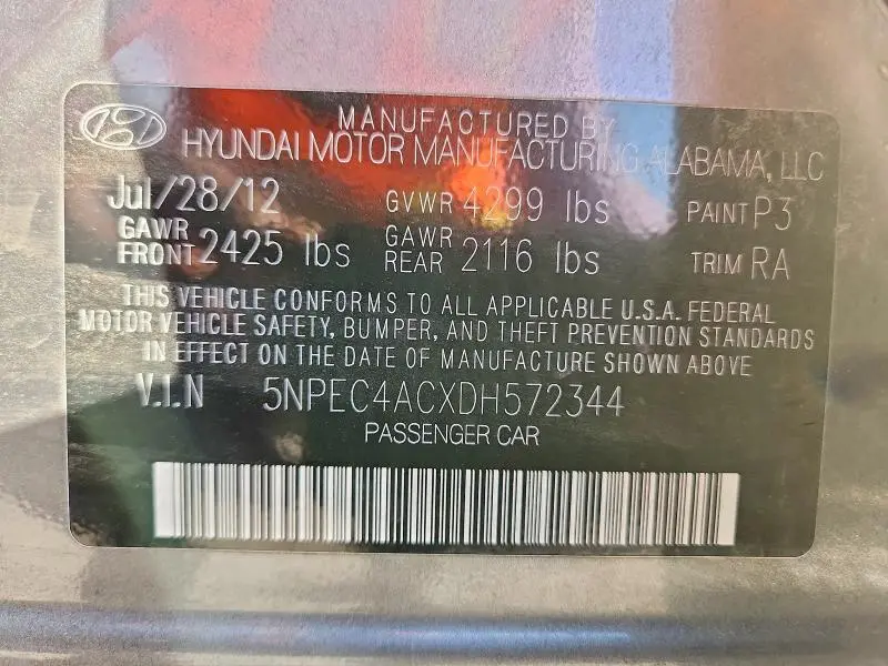 2013 HYUNDAI SONATA LIMITED  