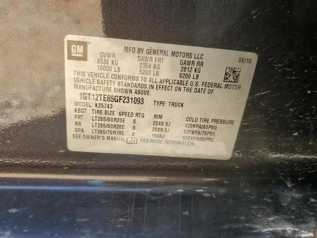 2016 GMC SIERRA K2500 SLT  