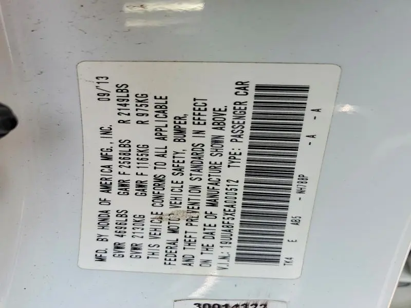 2014 ACURA TL TECH  
