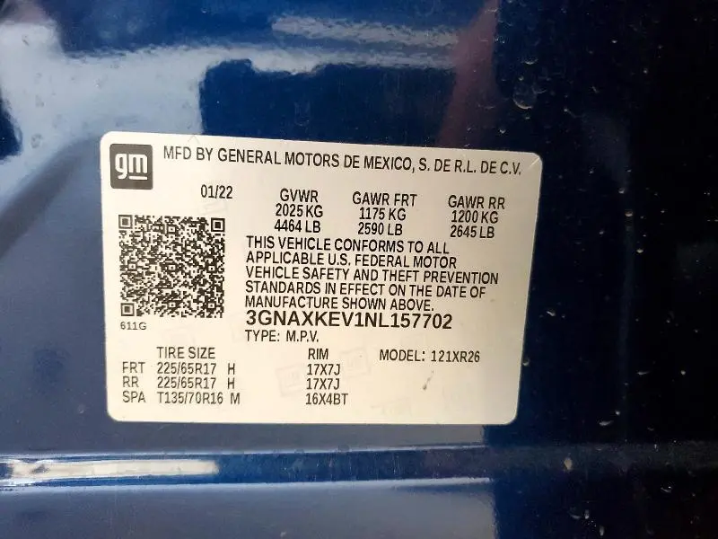 2022 CHEVROLET EQUINOX LT  