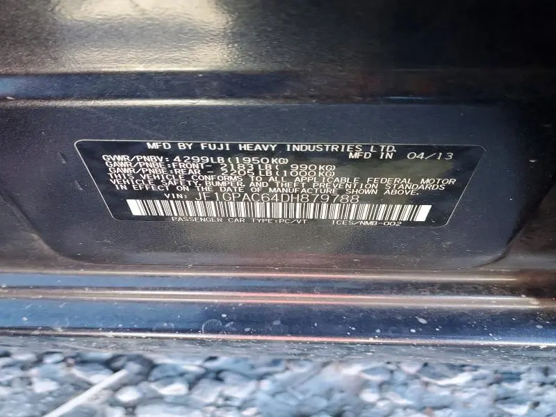 2013 SUBARU IMPREZA PREMIUM  