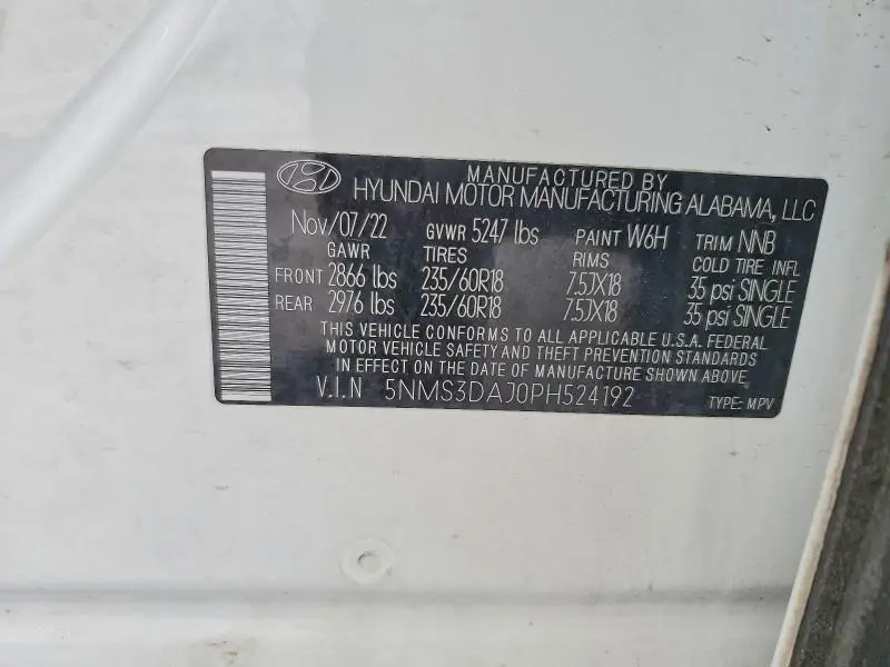 2023 HYUNDAI SANTA FE SEL  