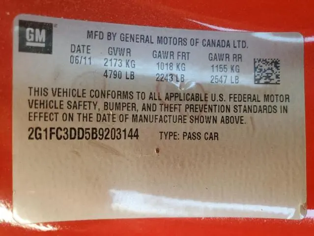 2011 CHEVROLET CAMARO LT  