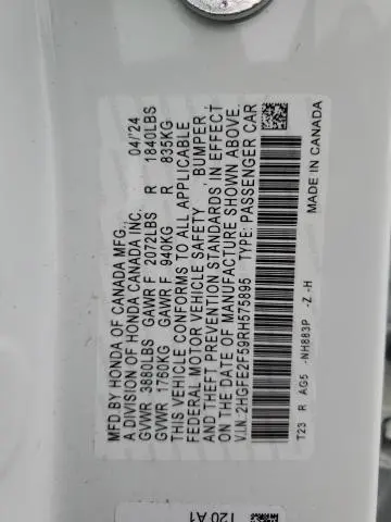 2024 HONDA CIVIC SPORT  