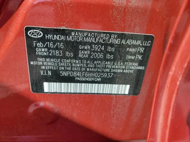 2017 HYUNDAI ELANTRA SE