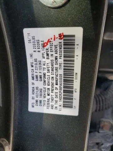 2015 HONDA ACCORD EXL  