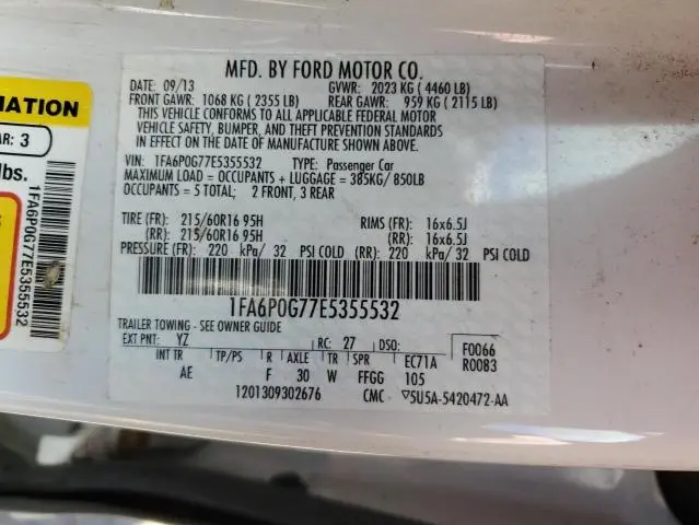 2014 FORD FUSION S  