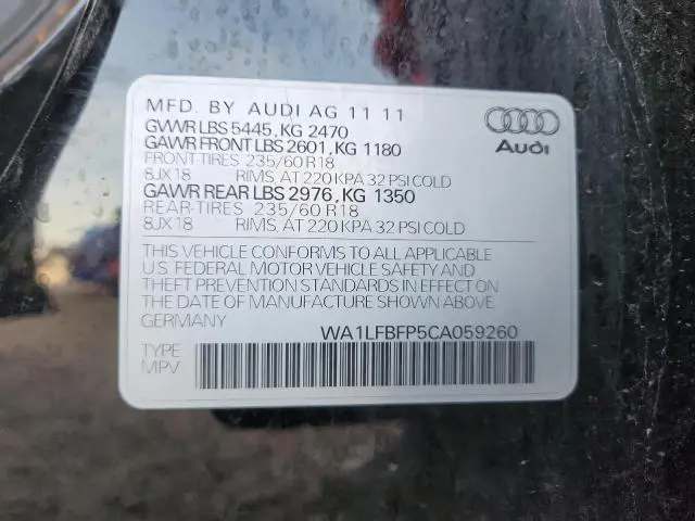 2012 AUDI Q5 PREMIUM PLUS  