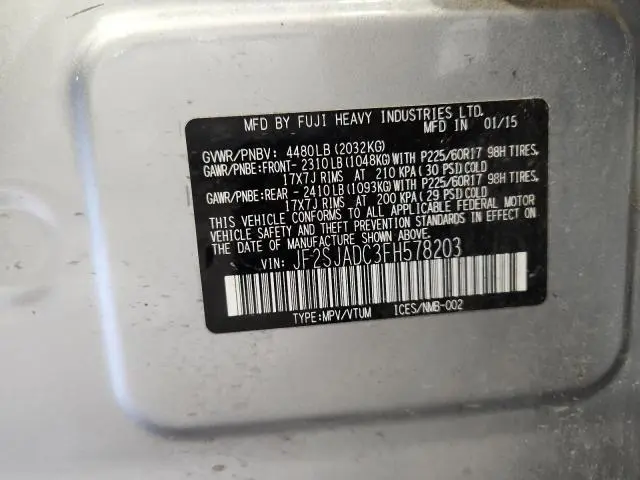 2015 SUBARU FORESTER 2.5I PREMIUM  