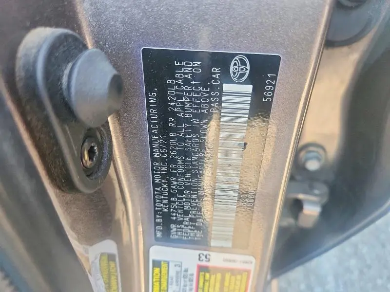 2021 TOYOTA CAMRY XSE  