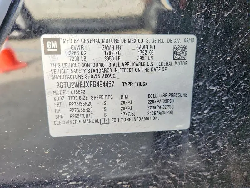 2015 GMC SIERRA K1500 DENALI  