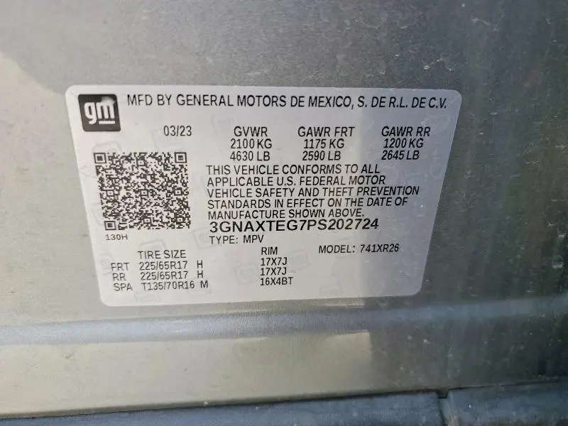 2023 CHEVROLET EQUINOX LT  