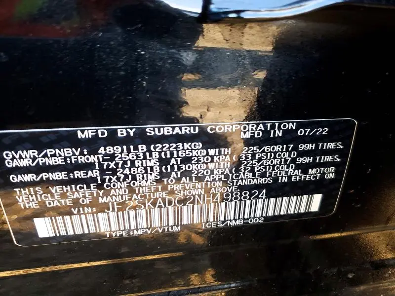 2022 SUBARU FORESTER PREMIUM  