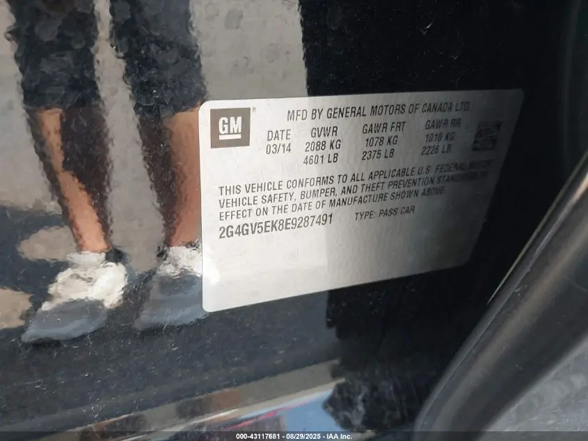 2014 BUICK REGAL 1FL