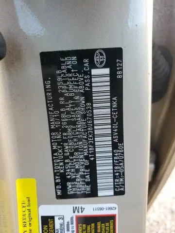 2011 TOYOTA CAMRY BASE  