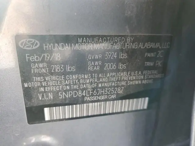 2018 HYUNDAI ELANTRA SEL  