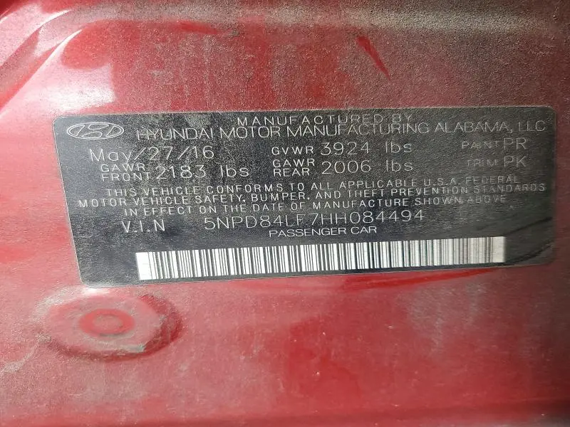 2017 HYUNDAI ELANTRA SE  