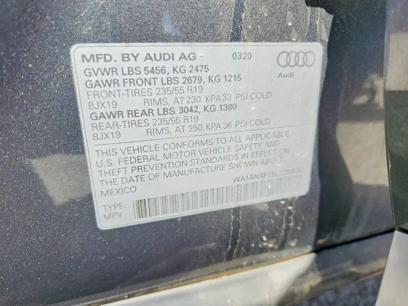 2020 AUDI Q5 PREMIUM  