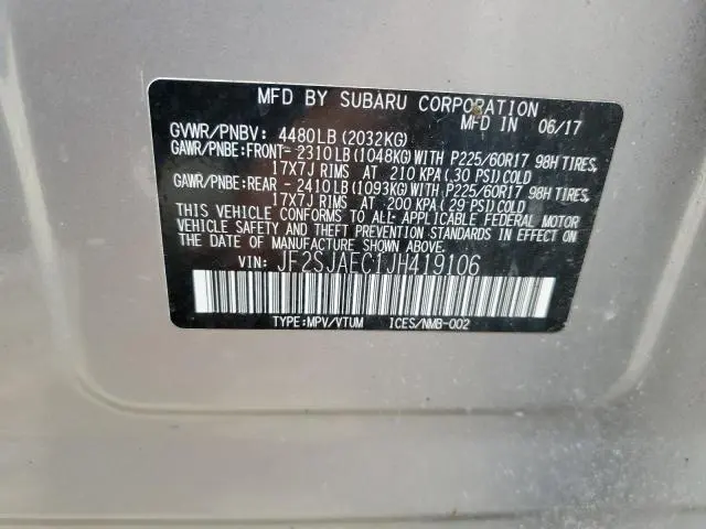 2018 SUBARU FORESTER 2.5I PREMIUM  