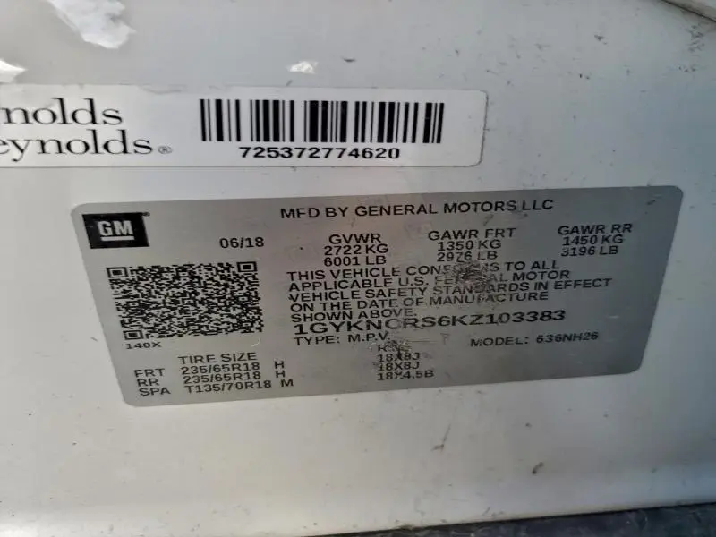 2019 CADILLAC XT5 LUXURY  